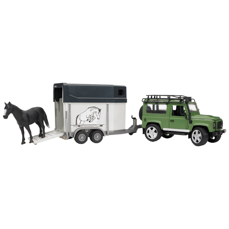 Bruder 1:16 Land Rover Defender with Horse Trailer 3 Bruder 1:16 Land Rover Defender with Horse Trailer