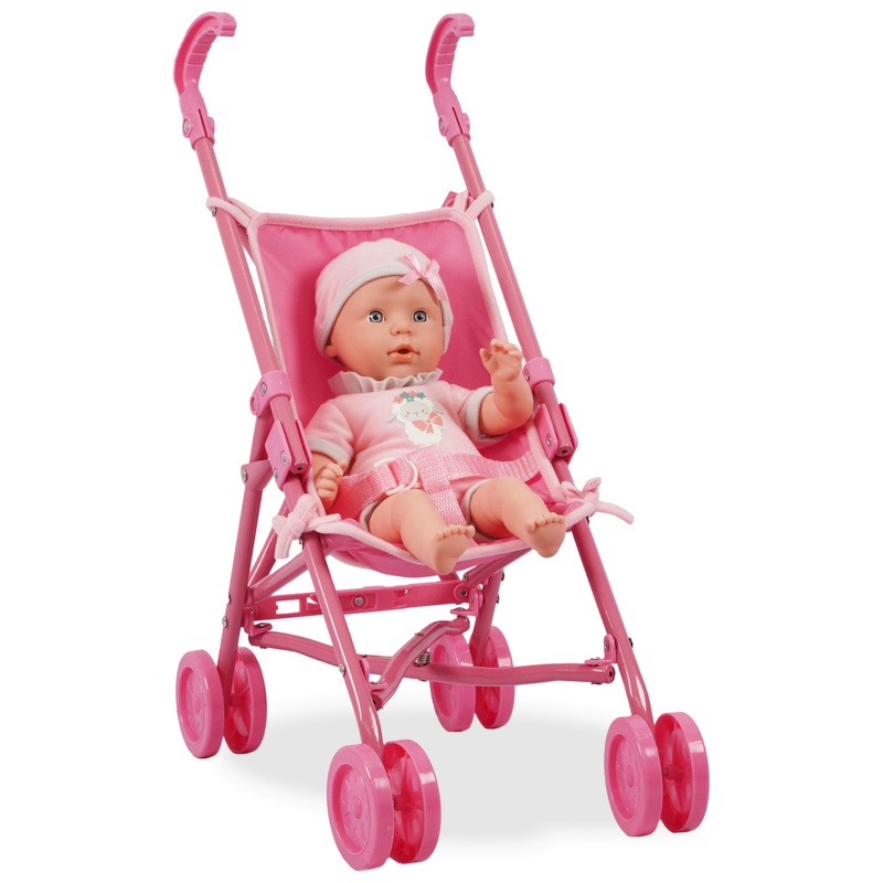 Kisses & Cuddles Baby Doll and Stroller Set