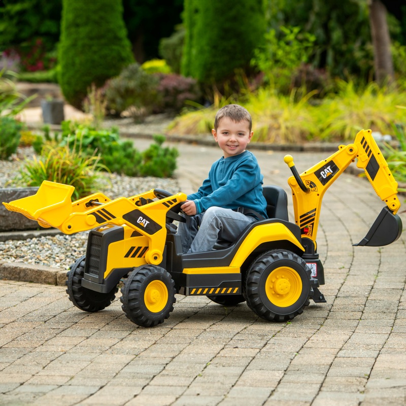 CAT Backhoe Tractor 12V Electric Ride On