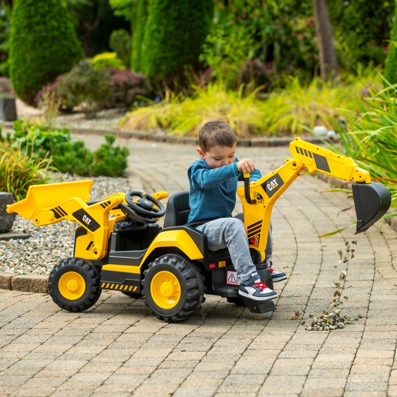 CAT Backhoe Tractor 12V Electric Ride On 8 CAT Backhoe Tractor 12V Electric Ride On