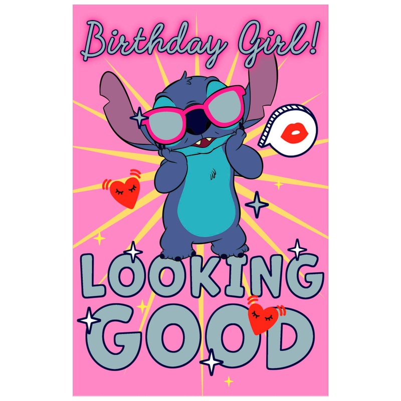 Disney Stitch Birthday Card (No Age)