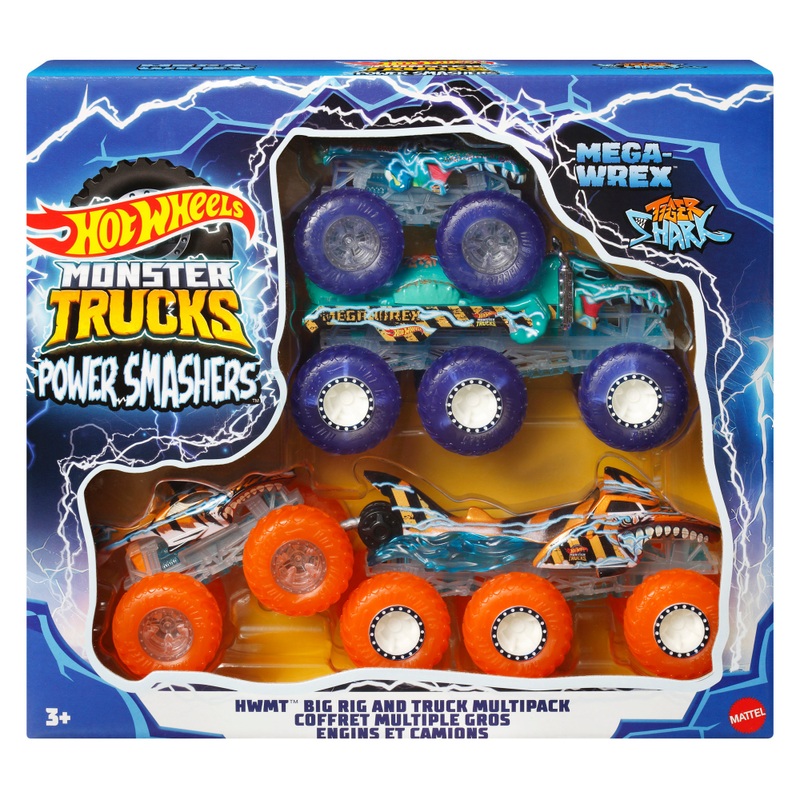 Hot Wheels Monster Trucks Power Smashers 1:64 Big Rig and Truck Multipack 6 Hot Wheels Monster Trucks Power Smashers 1:64 Big Rig and Truck Multipack
