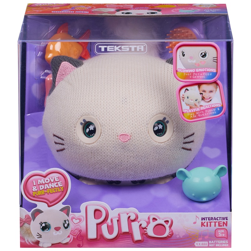 Teksta Purro Interactive Kitten Plush Toy
