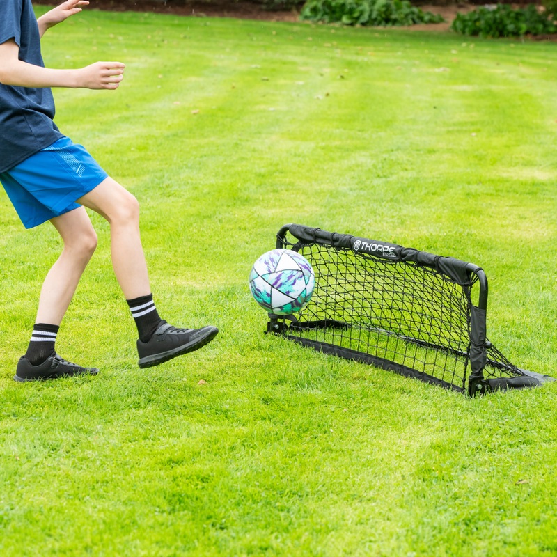 Thorpe Sports 2-in-1 Football Goal and Rebounder Set
