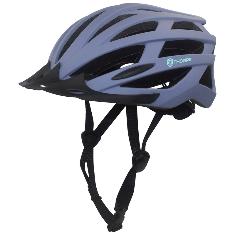 Thorpe Bike Helmet with Rear LED Light Storm Grey Size 55 - 58cm