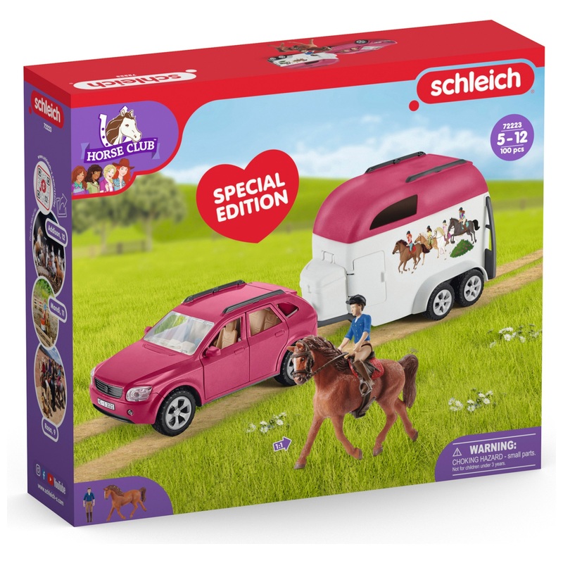 schleich Horse Club 72223 Horse Adventures with Car and Trailer Playset