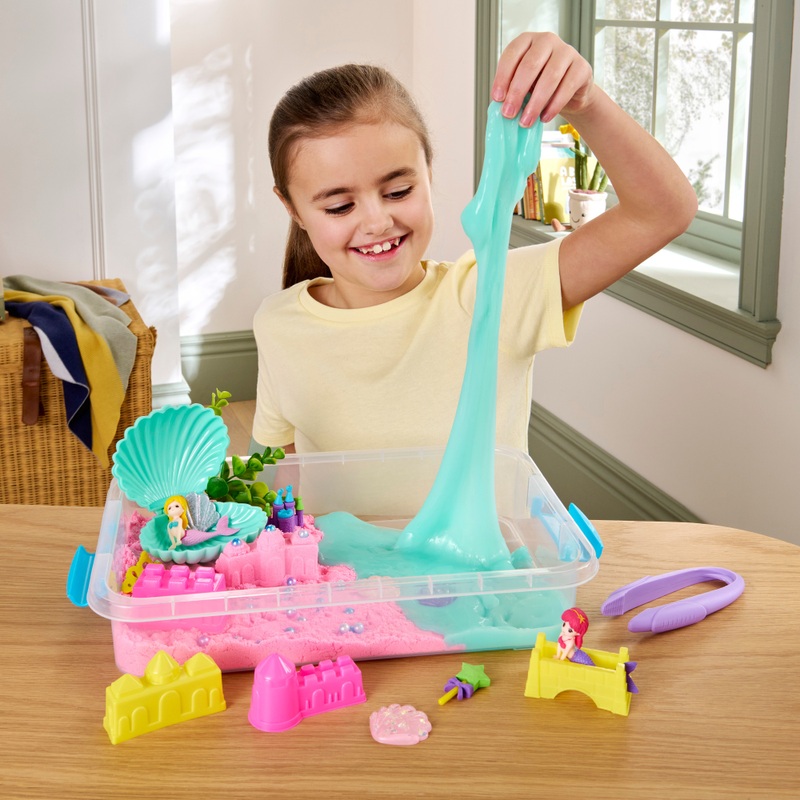 Mermaid Sensory Slime and Sand Bin