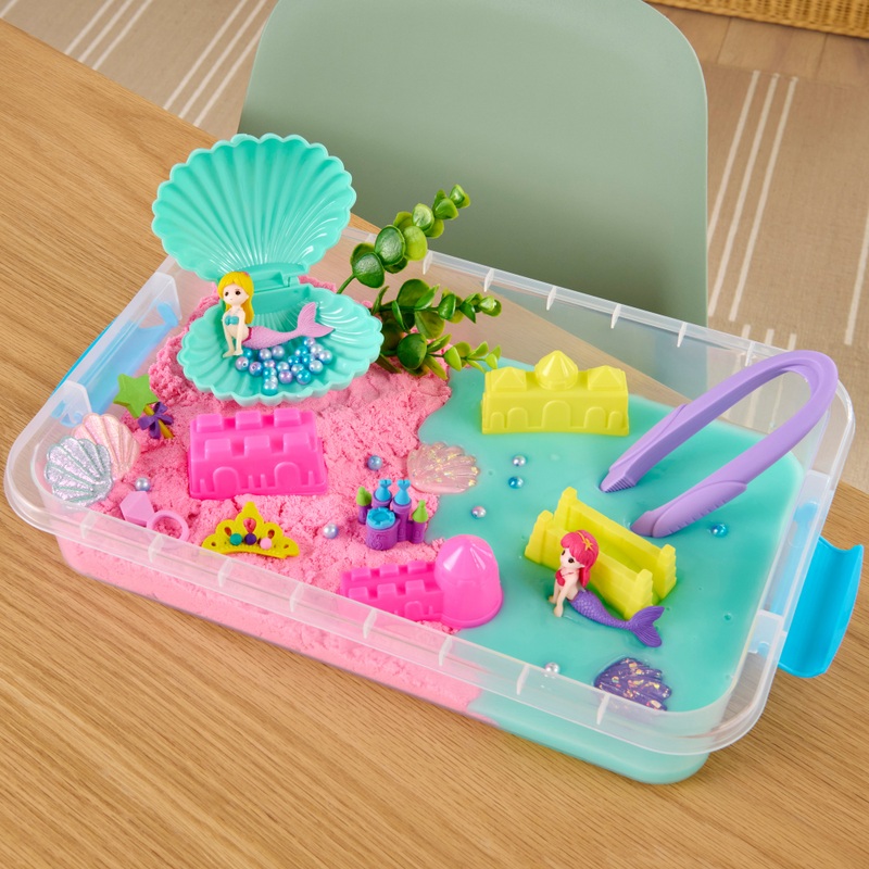 Mermaid Sensory Slime and Sand Bin 2 Mermaid Sensory Slime and Sand Bin