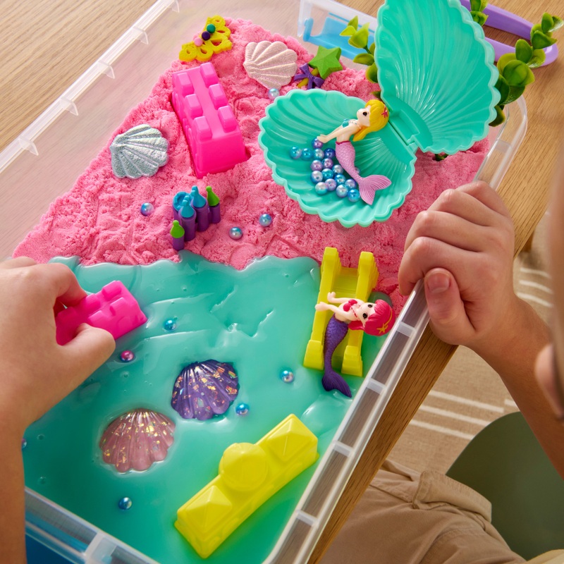 Mermaid Sensory Slime and Sand Bin 5 Mermaid Sensory Slime and Sand Bin