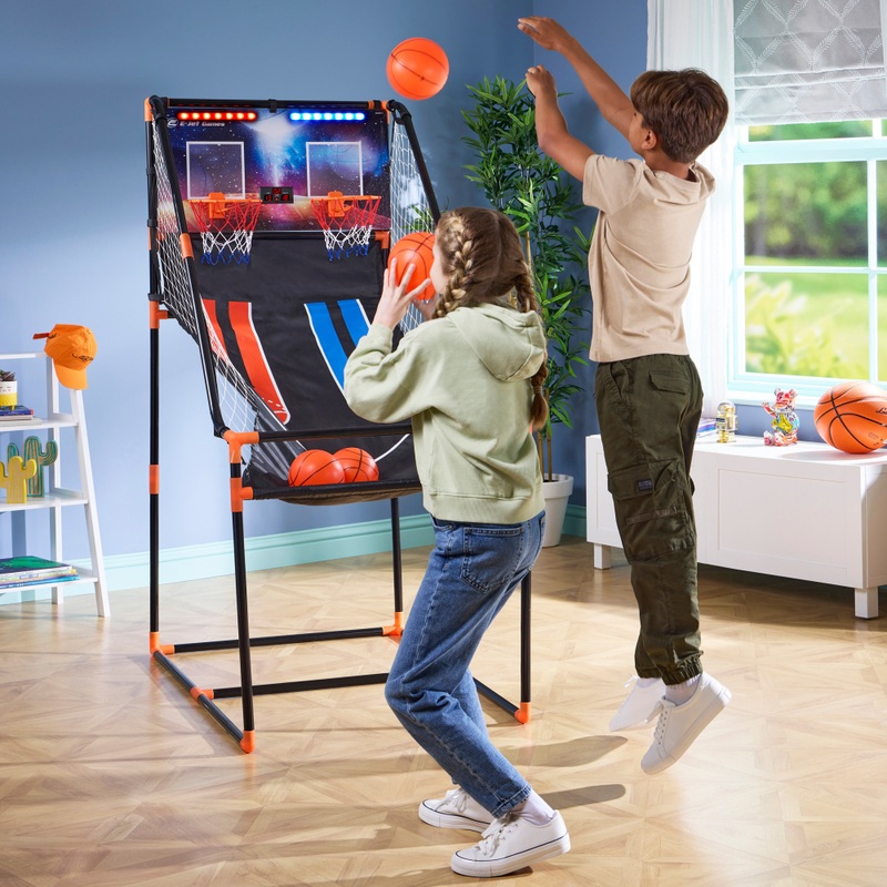 Double Shot Basketball Electronic Arcade Game with Timer