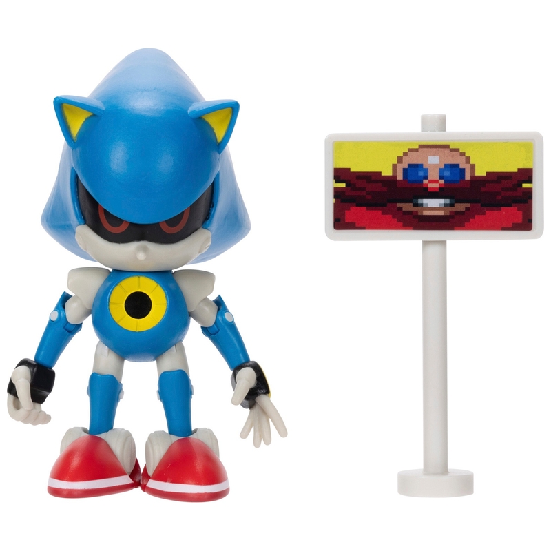 Sonic the Hedgehog Action Figure Metal Sonic with Goal Post 10cm
