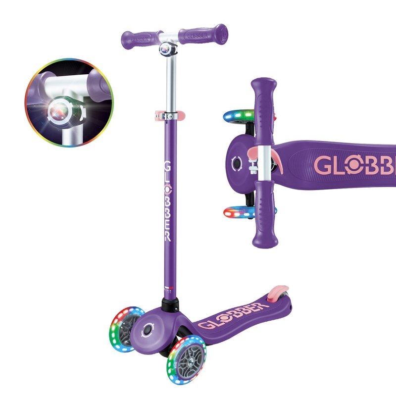 Globber Primo Plus Lights Scooter Purple