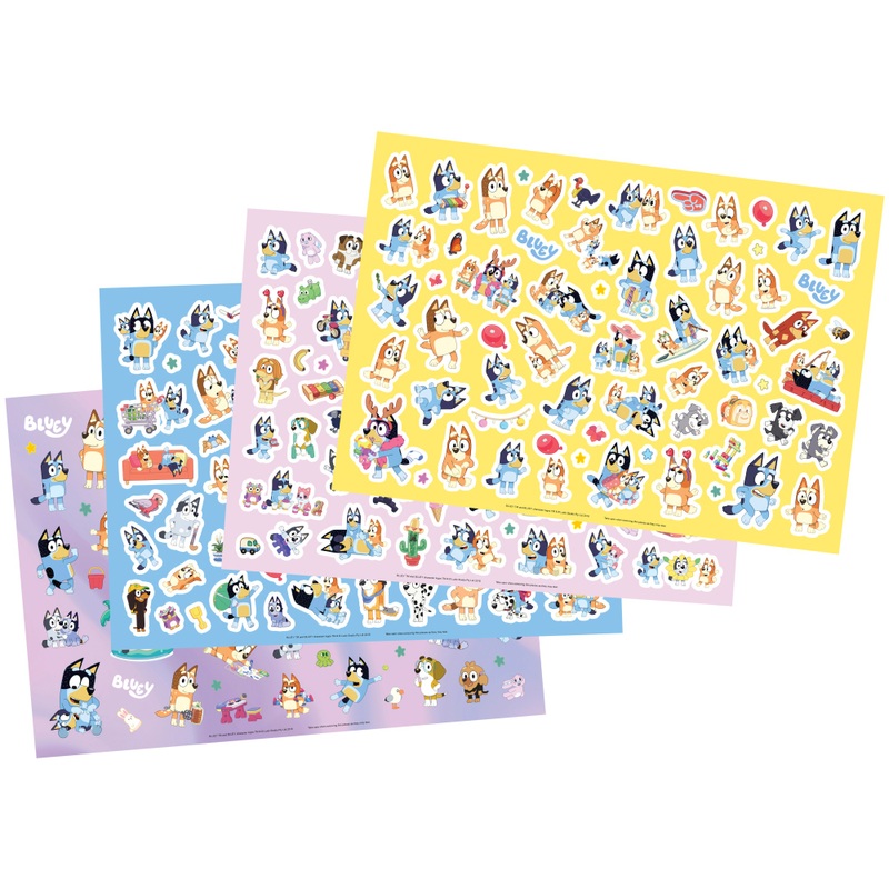 Bluey Colouring Pages Sticker Pad with 250 Reusable Stickers 2 Bluey Colouring Pages Sticker Pad with 250 Reusable Stickers