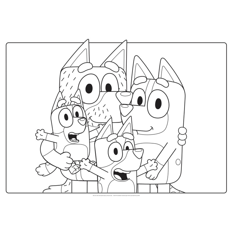 Bluey Colouring Pages Sticker Pad with 250 Reusable Stickers 3 Bluey Colouring Pages Sticker Pad with 250 Reusable Stickers