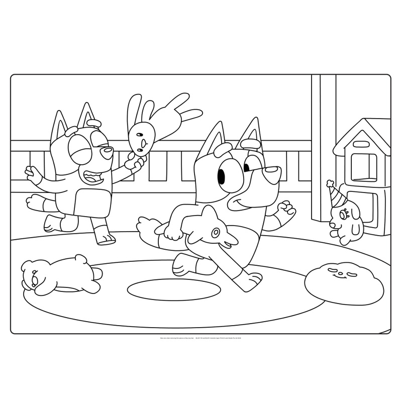 Bluey Colouring Pages Sticker Pad with 250 Reusable Stickers 4 Bluey Colouring Pages Sticker Pad with 250 Reusable Stickers