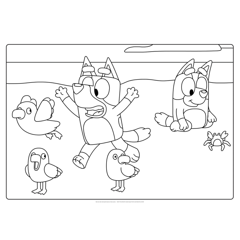 Bluey Colouring Pages Sticker Pad with 250 Reusable Stickers 5 Bluey Colouring Pages Sticker Pad with 250 Reusable Stickers