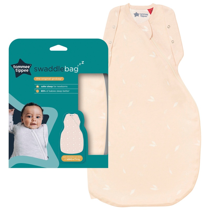 Tommee Tippee 1.0 Tog Baby Sleeping Bag 0-3 Months Pink Leaves