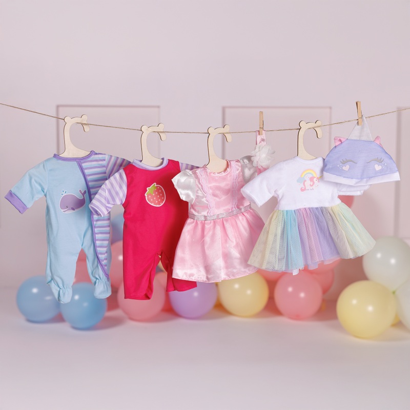Baby Doll 43cm Outfit Set 4 Pack