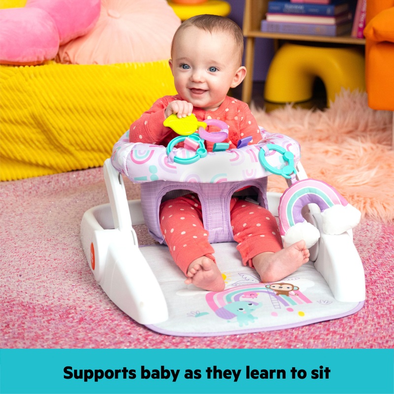 Bright Starts Purple Paradise Learn-to-Sit Activity Floor Seat 4 Bright Starts Purple Paradise Learn-to-Sit Activity Floor Seat