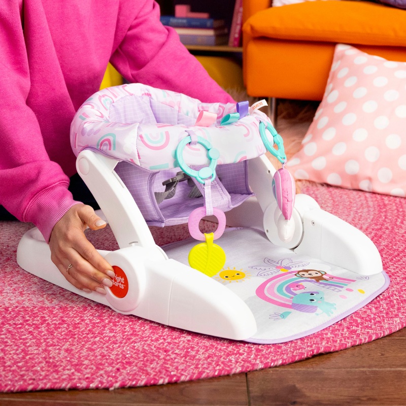 Bright Starts Purple Paradise Learn-to-Sit Activity Floor Seat 5 Bright Starts Purple Paradise Learn-to-Sit Activity Floor Seat