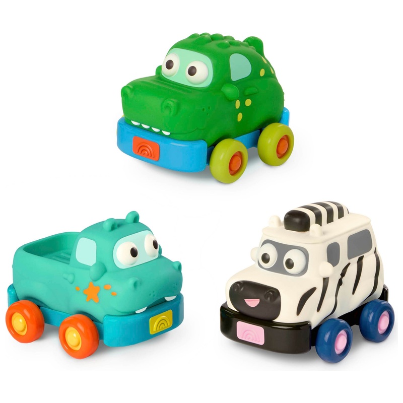 Battat Safari Speedsters Pull-Back Animal Car Set