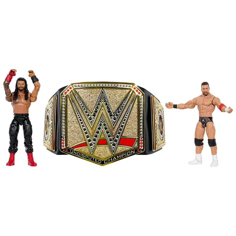 WWE Roman Reigns vs LA Knight Action Figure and Undisputed Champion Belt Bundle 3 WWE Roman Reigns vs LA Knight Action Figure and Undisputed Champion Belt Bundle