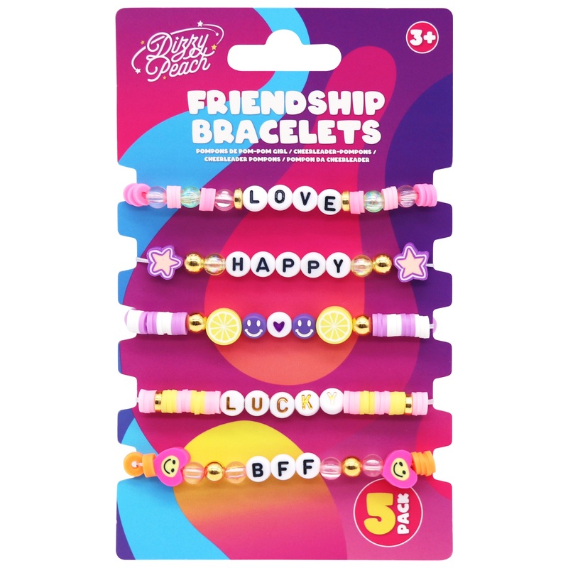 Dizzy Peach Friendship Bracelets 5 Pack
