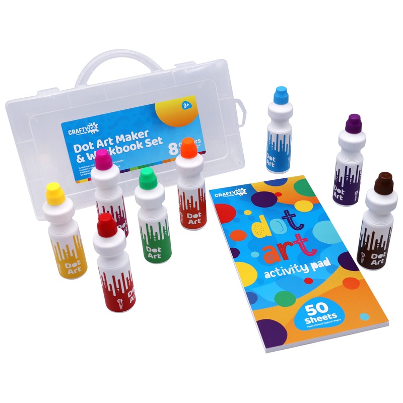 Crafty Co. Dot Art Marker Colouring Activity Workbook Set