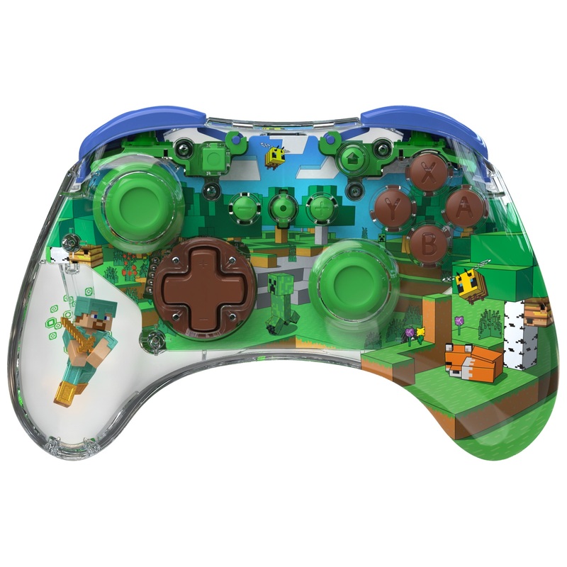 PDP Nintendo Switch REALMz Wireless Controller Minecraft Forest Biome