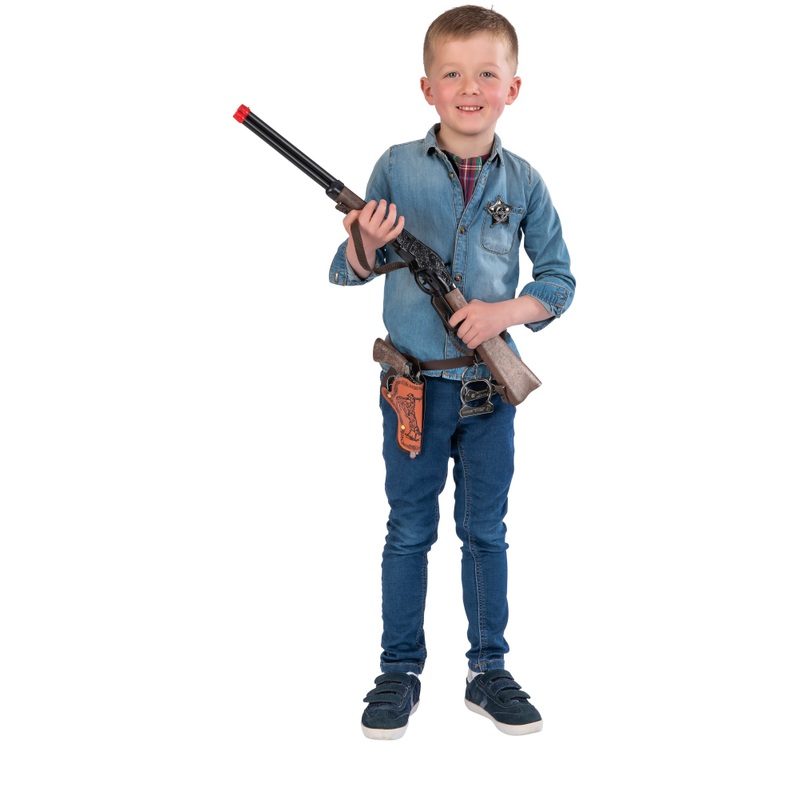 Wild West Diecast Western Rifle, Pistol and Cowboy Accessories Playset 4 Wild West Diecast Western Rifle, Pistol and Cowboy Accessories Playset