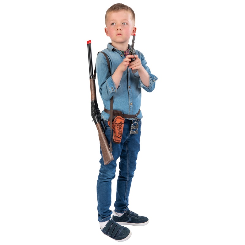 Wild West Diecast Western Rifle, Pistol and Cowboy Accessories Playset 6 Wild West Diecast Western Rifle, Pistol and Cowboy Accessories Playset