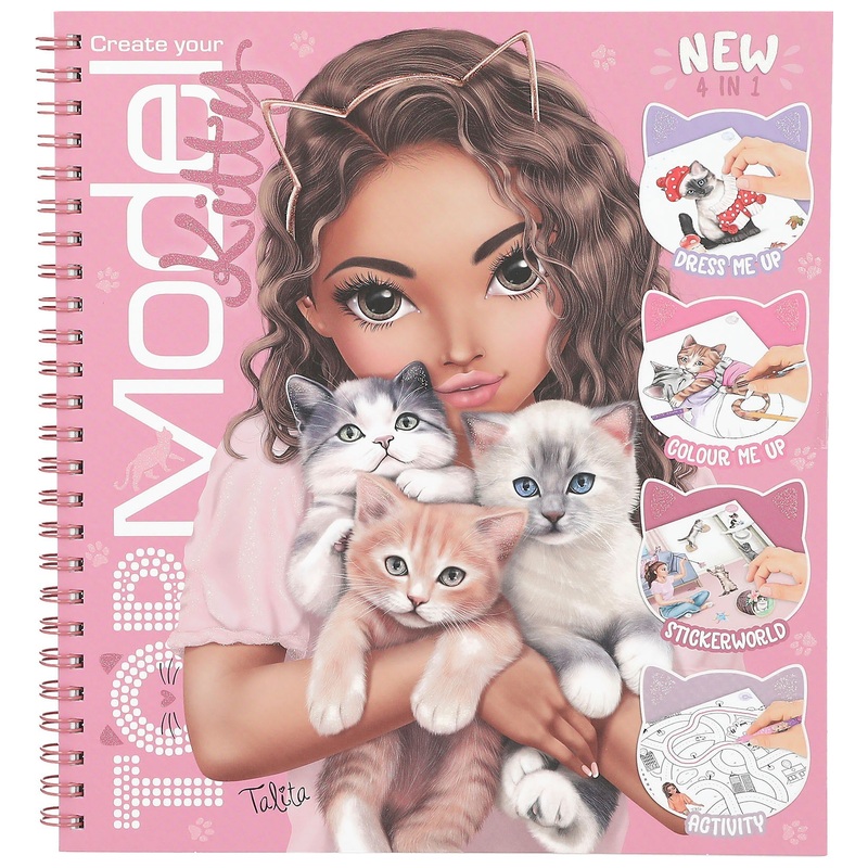 TOPModel Colouring Pages Book Kitty