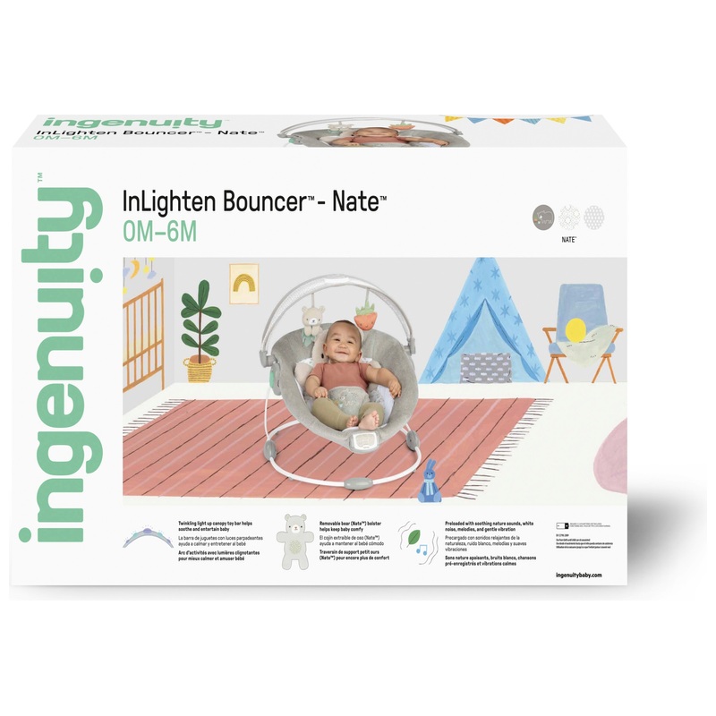 Ingenuity InLighten Baby Bouncer Seat Nate the Little Bear 8 Ingenuity InLighten Baby Bouncer Seat Nate the Little Bear