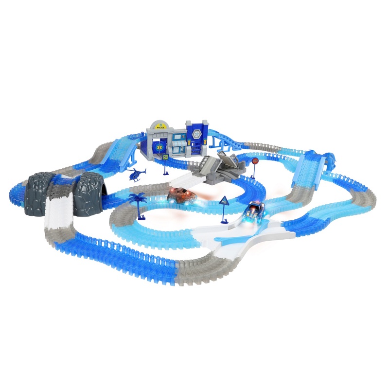Glow Tracks Glow-in-the-Dark Race Track Ultimate Police Set