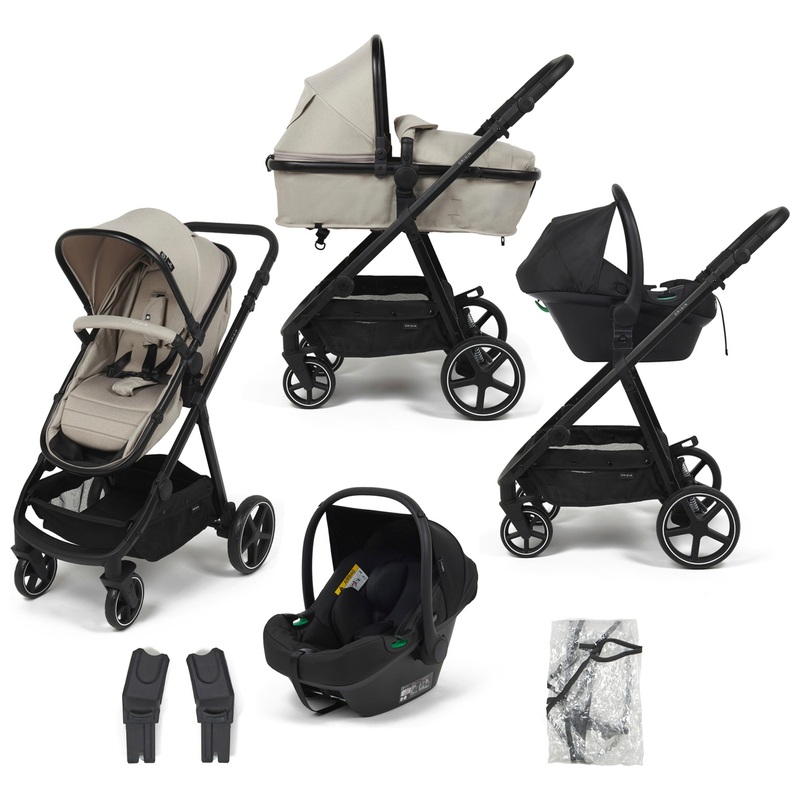 Origin i-Size by Babylo 2-in-1 Travel System with EnfaSafe R129 Car Seat Oatmeal