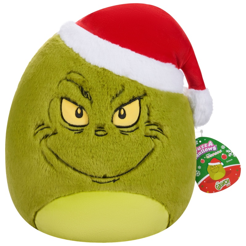 Original Squishmallows Fuzz-A-Mallows Plush Dr. Seuss Santa Hat Grinch 30cm