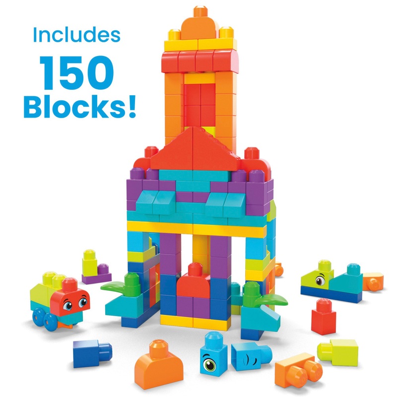 MEGA Bloks Building Blocks Bigger Building Bag 150 Piece Set 2 MEGA Bloks Building Blocks Bigger Building Bag 150 Piece Set