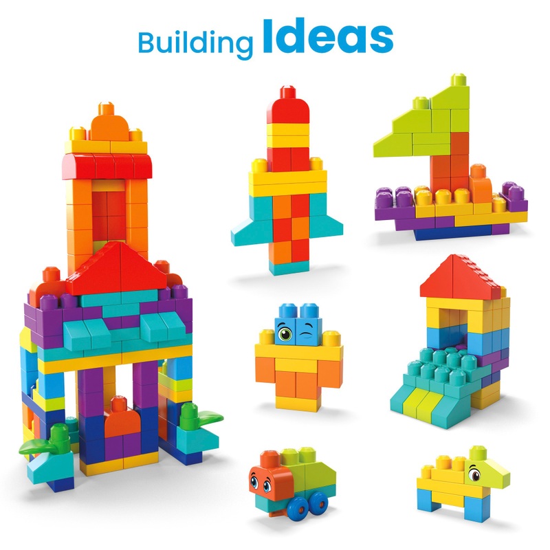 MEGA Bloks Building Blocks Bigger Building Bag 150 Piece Set 5 MEGA Bloks Building Blocks Bigger Building Bag 150 Piece Set