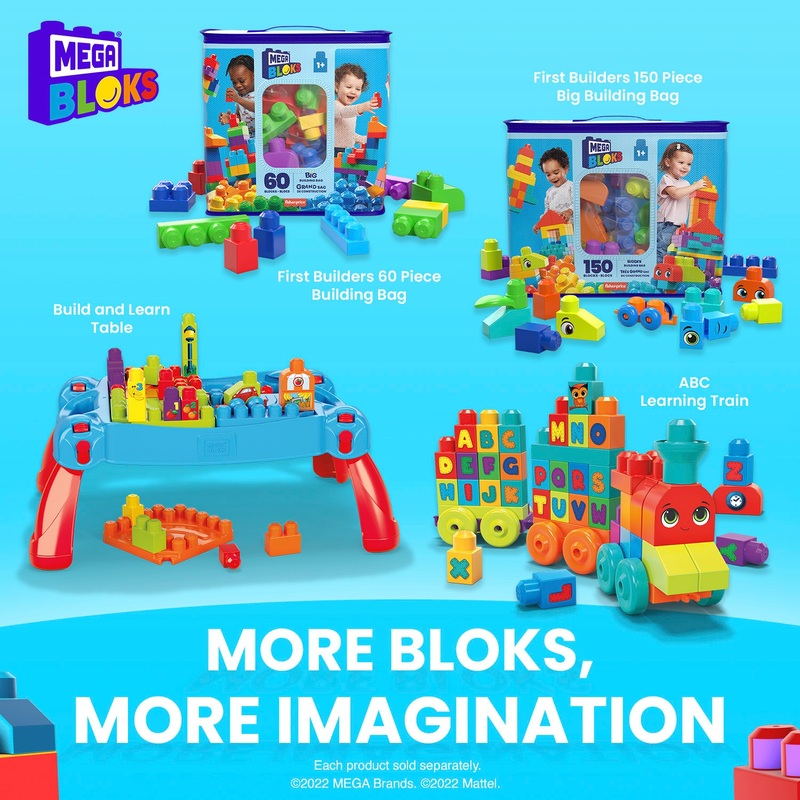MEGA Bloks Building Blocks Bigger Building Bag 150 Piece Set 6 MEGA Bloks Building Blocks Bigger Building Bag 150 Piece Set