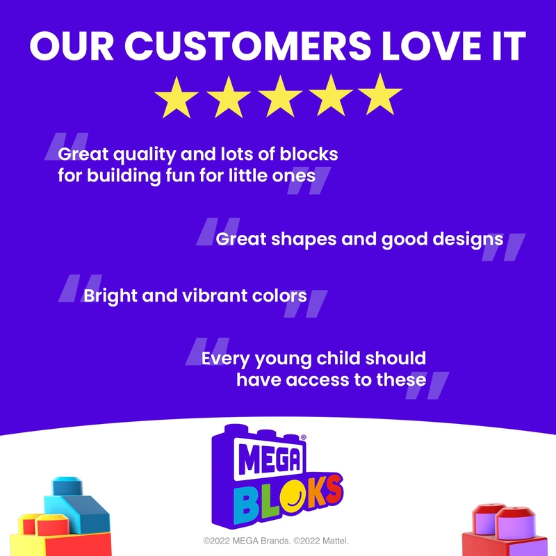 MEGA Bloks Building Blocks Bigger Building Bag 150 Piece Set 7 MEGA Bloks Building Blocks Bigger Building Bag 150 Piece Set