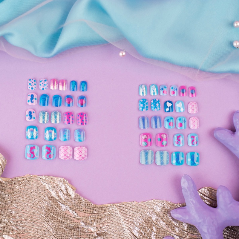 Create it! Mermaid Nails Stick-On 24 Pack Assortment