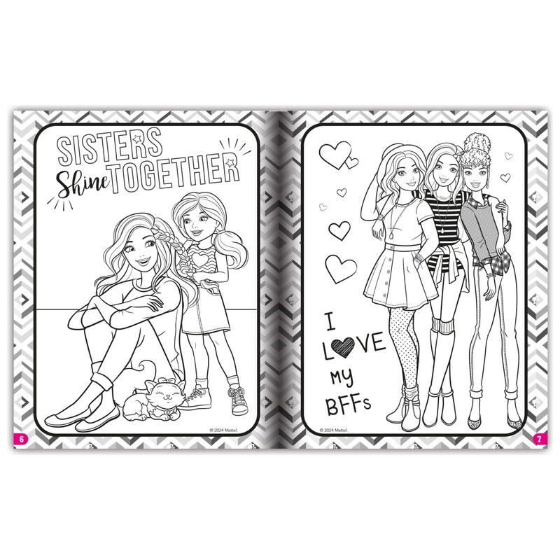 Barbie Colouring Pages Book and Stickers 4 Pack Activity Tin 3 Barbie Colouring Pages Book and Stickers 4 Pack Activity Tin