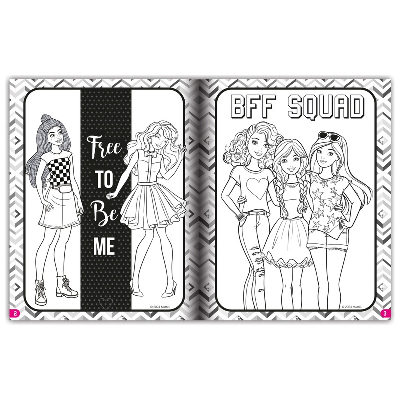 Barbie Colouring Pages Book and Stickers 4 Pack Activity Tin 4 Barbie Colouring Pages Book and Stickers 4 Pack Activity Tin