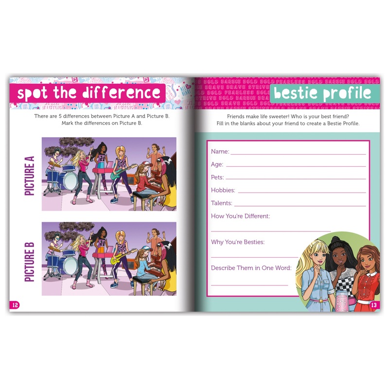 Barbie Colouring Pages Book and Stickers 4 Pack Activity Tin 7 Barbie Colouring Pages Book and Stickers 4 Pack Activity Tin