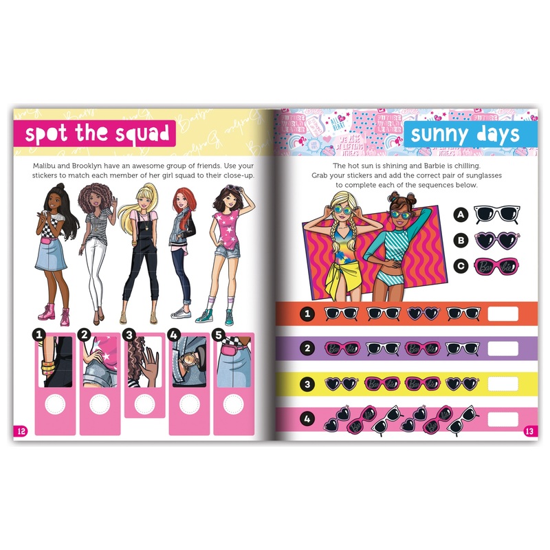 Barbie Colouring Pages Book and Stickers 4 Pack Activity Tin 8 Barbie Colouring Pages Book and Stickers 4 Pack Activity Tin