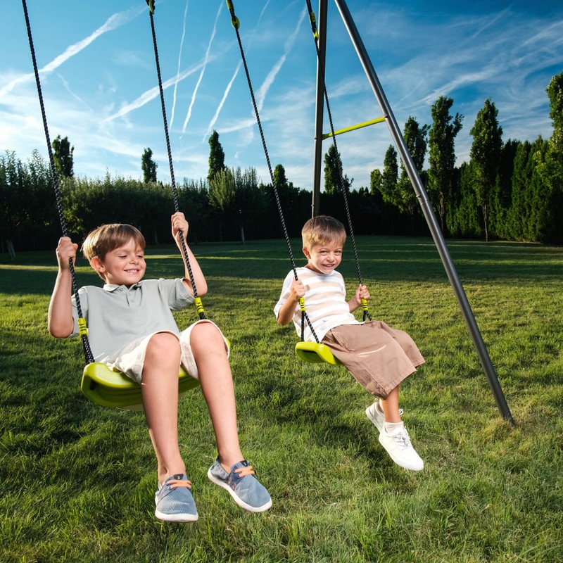 Apatou Metal Swing Set with 3 Seat Units 5 Apatou Metal Swing Set with 3 Seat Units