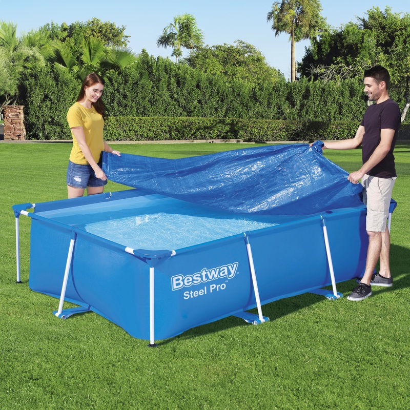 8ft Bestway Rectangle Steel Pro Pool Cover