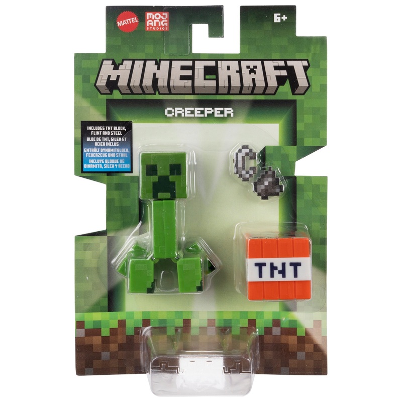 Minecraft Action Figure Creeper with TNT Block 8cm