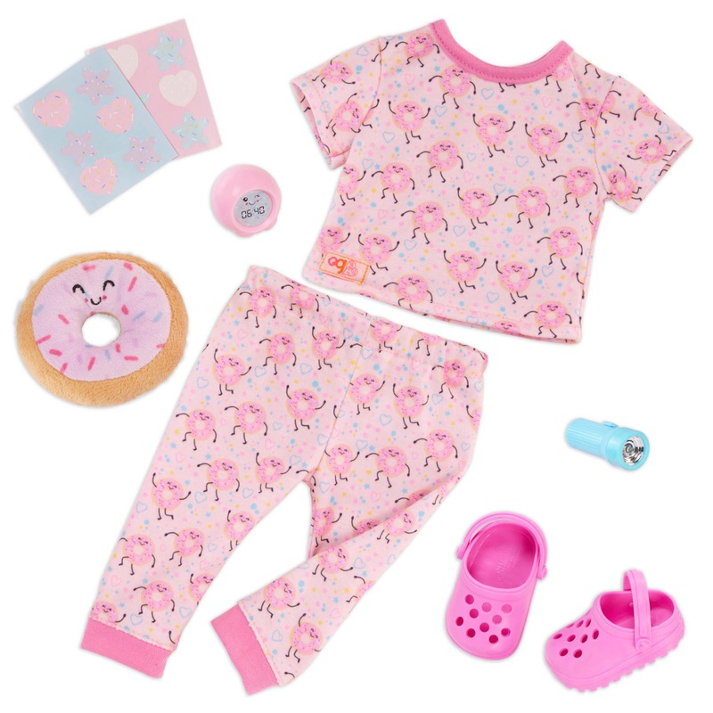 Our Generation Deluxe Pjs and Plush Dreaming of Donuts Outfit