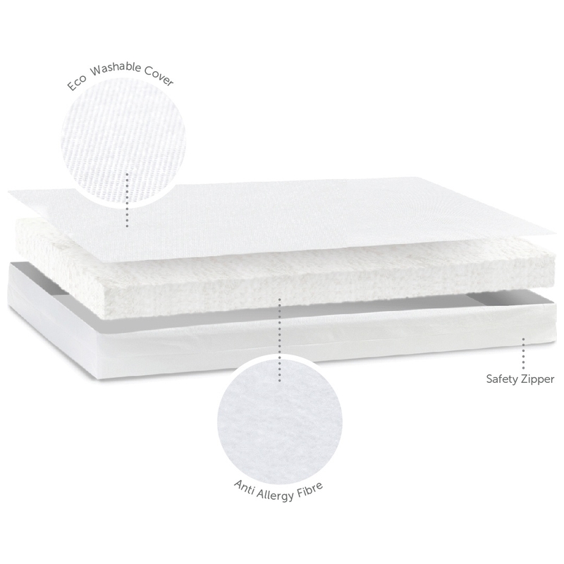 Baby Elegance Cot Bed Eco-Fibre Mattress 140 x 70cm